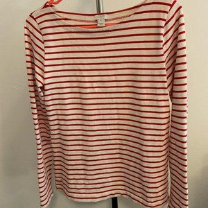 J Crew Striped boatneck T-shirt